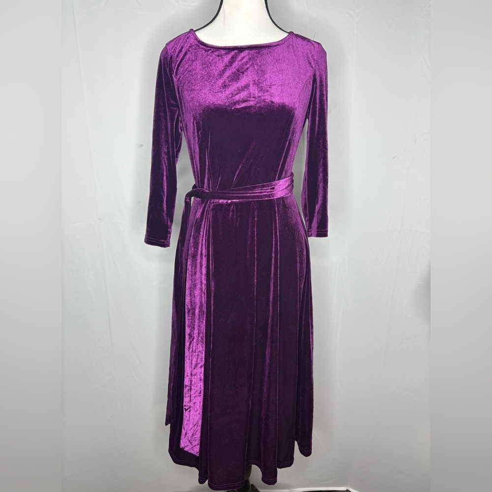 Elegant Purple Velvet Dress
